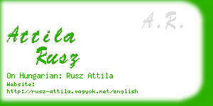 attila rusz business card